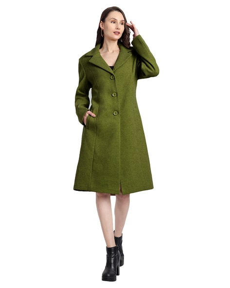 Women Fitted Coat with Insert Pockets