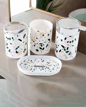 umai Printed 4-Piece Bathroom Accessories Set-picture-38
