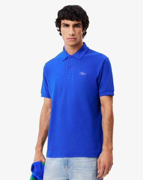 Ajio Lacoste Polo T Shirts Price Buy Blue Tshirts For Men By - Main Image