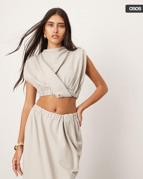ASOS DESIGN Women Jersey Twist Detail Crop Top