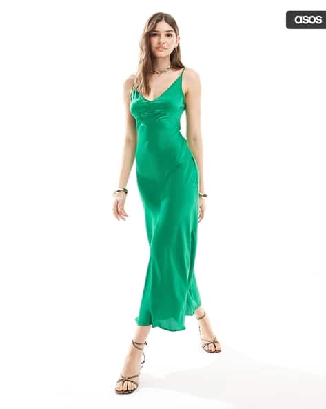 Women High Apex Midi Slip Dress