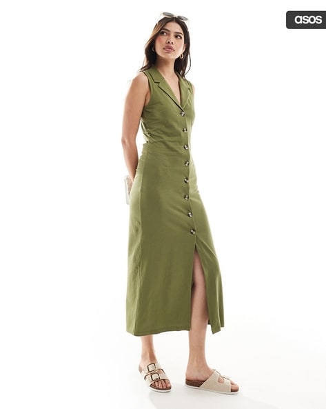 Buy Olive Khaki Dresses for Women by ASOS DESIGN Online Ajio