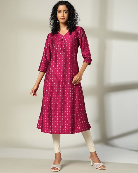 Magenta Kurtas for Women by AVAASA MIX N' MATCH Online | Ajio.com