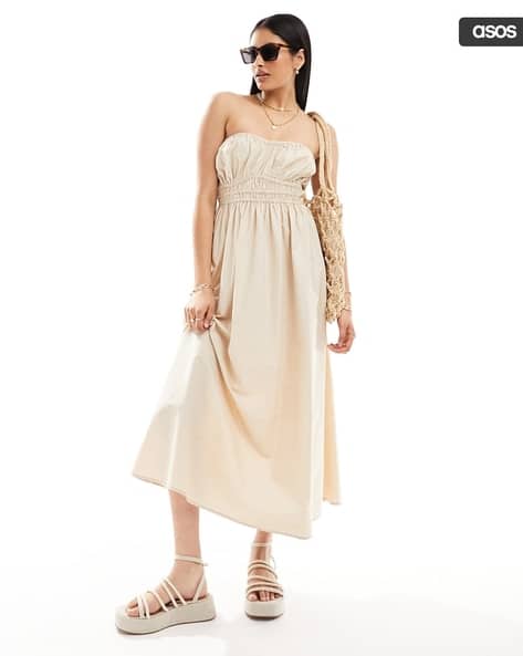 Buy Beige Dresses for Women by ASOS DESIGN Online | Ajio.com