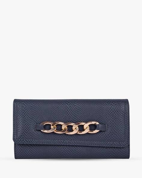 Lino Perros Women Reptilian Pattern Tri-Fold Wallet