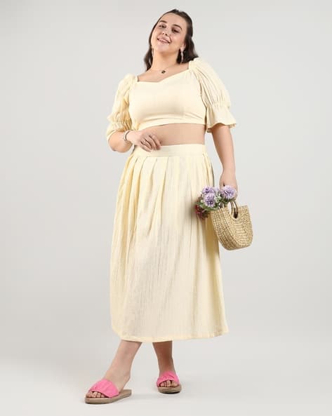 Buy Yellow Co-ord Sets for Women by Instafab Plus Online