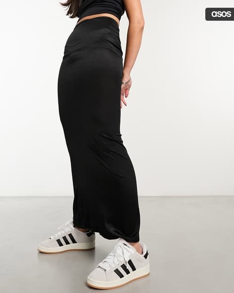 Midi Skirt With Maxi Black Jersey Skirt Asos Womens Jersey Maxi - Main Image
