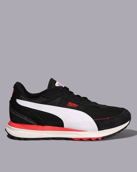 Buy Puma Road Rider SD Low-Top Sneakers Black Color Men AJIO LUXE