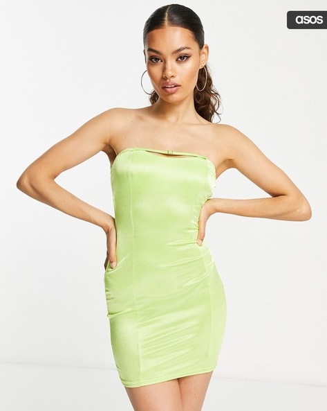 Buy Lime Green Dresses for Women by ASOS DESIGN Online Ajio