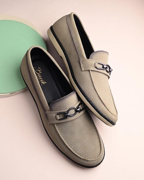 BUCIK Men Round-Toe Slip-On Shoes