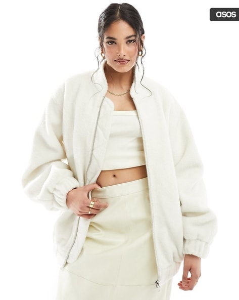 Buy Ecru Jackets Coats for Women by ASOS DESIGN Online Ajio