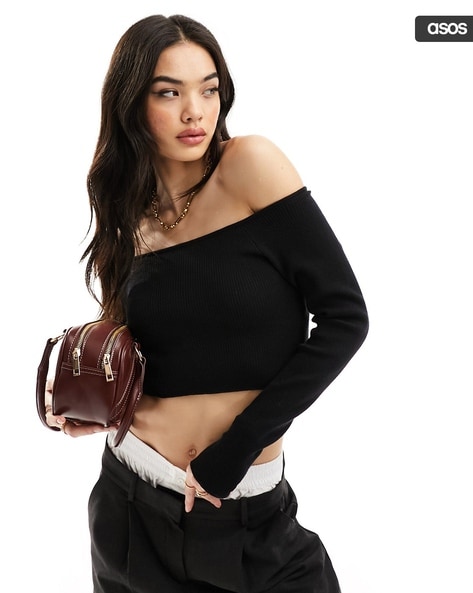 Buy Black Tops for Women by ASOS DESIGN Online Ajio