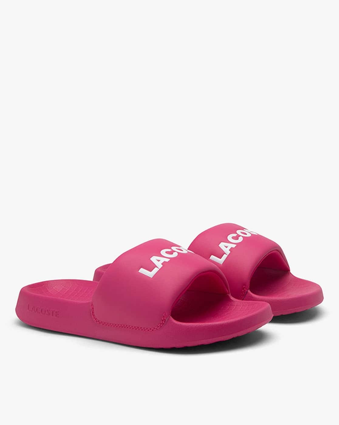 Flip Flops Lacoste Sliders Womens Pink Lacoste Womens Croco Slide