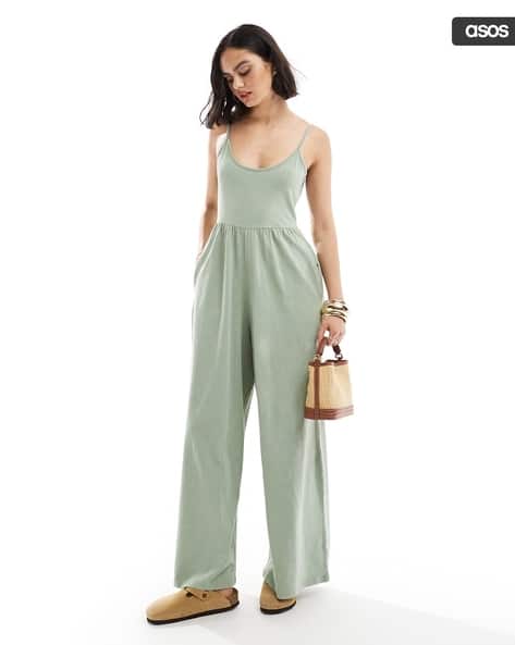 Asos Jersey Overalls Womens ASOS DESIGN Jersey Overalls In Black ASOS