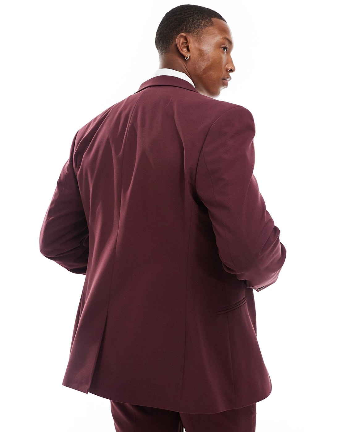 Long burgundy blazer hotsell