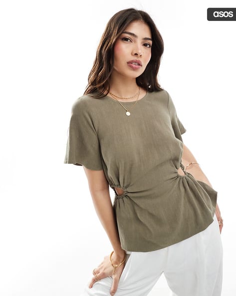 Buy Khaki Tops for Women by ASOS DESIGN Online