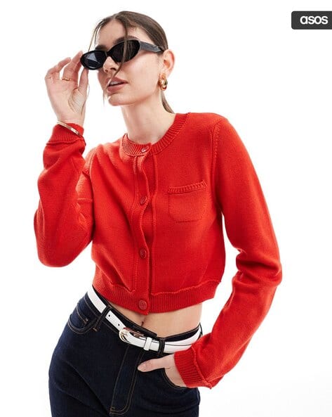 Red Sweater Asos Womens Sweaters Mango Half Zip Knitted Sweater In