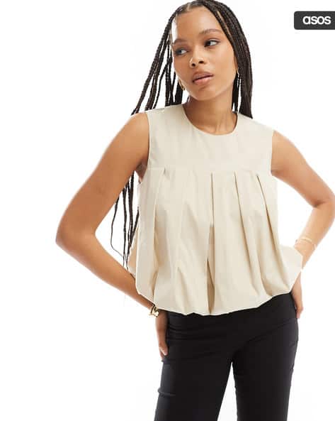 asos cream blouse