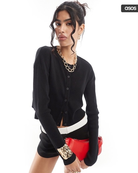 Buy Black Sweaters Cardigans for Women by ASOS DESIGN Online Ajio