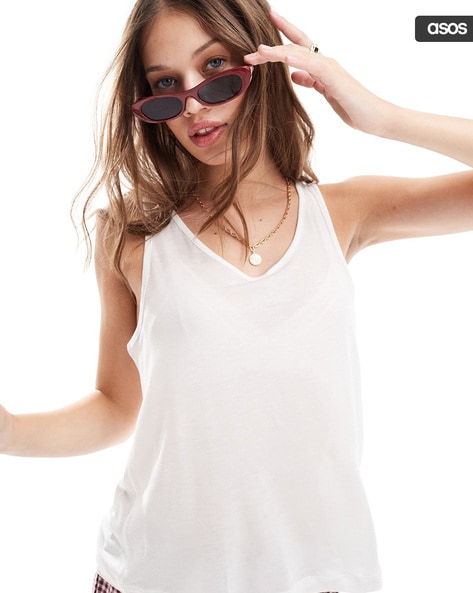 Buy White Tops for Women by ASOS DESIGN Online Ajio