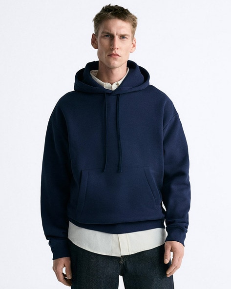 Men Oversized Fit Hoodie with Kangaroo Pockets