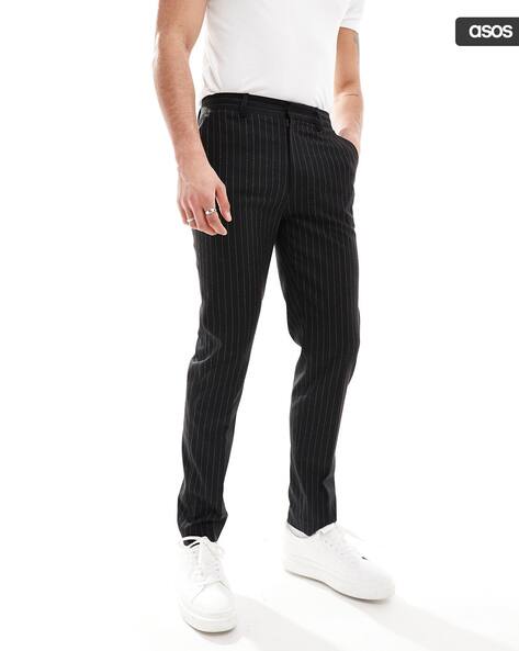 ASOS DESIGN Men Striped Slim Fit Suit Trousers