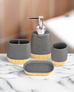 the better home Set of 4 Polyresin Bathroom Accessories Set-picture-53