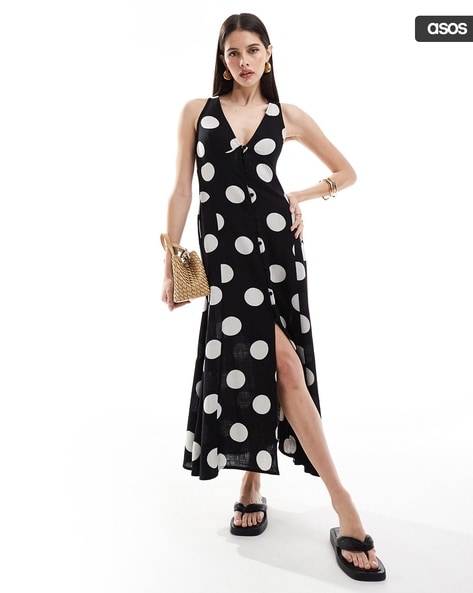 Asos design polka dot dress best sale