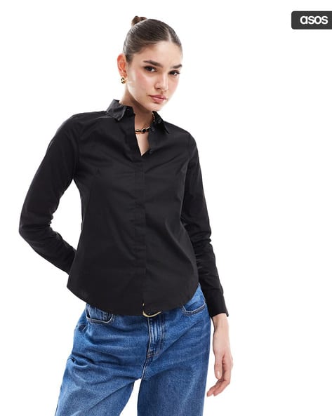 Women Long-Sleeve Fitted Shirt