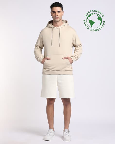 Men Relaxed Fit Hoodie with Kangaroo Pocket
