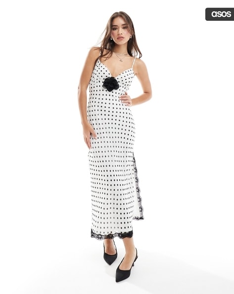 Miss selfridge black and white dress hotsell