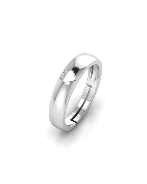 Miss Highness Men Sterling Silver Heart Ring