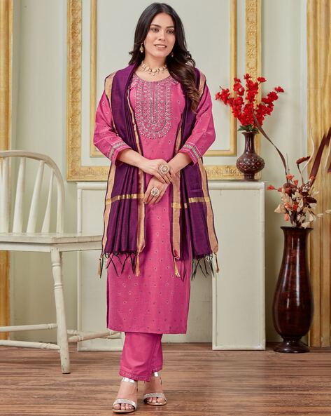 Paisley Print Straight Kurta Set Price in India