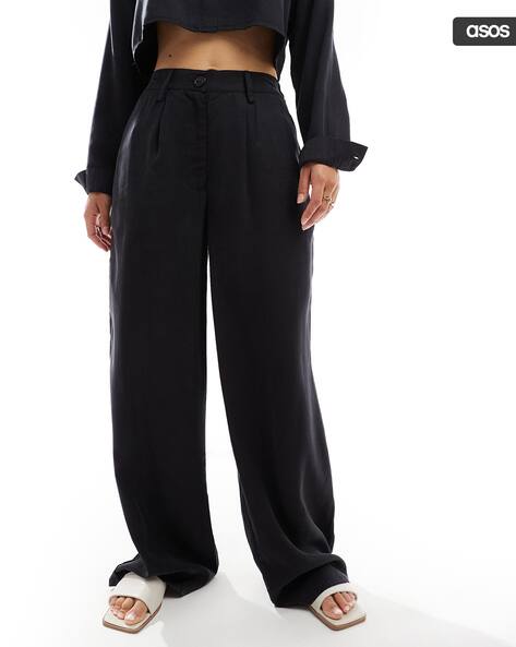 ASOS DESIGN Women Washed Pleated Trousers
