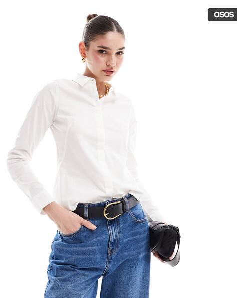 Women Long-Sleeve Fitted Shirt