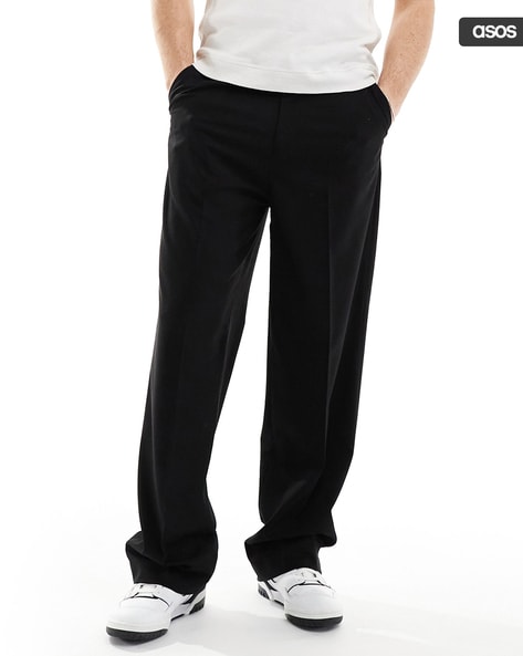 Buy Black Trousers Pants for Men by ASOS DESIGN Online Ajio