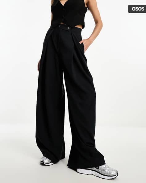 Buy Black Trousers \u0026 Pants for Women by ASOS DESIGN Online | Ajio.com