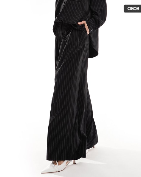 Asos Design Women Striped Wide-Leg Trousers