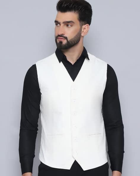 Buy White Blazers Waistcoats for Men by Even Online