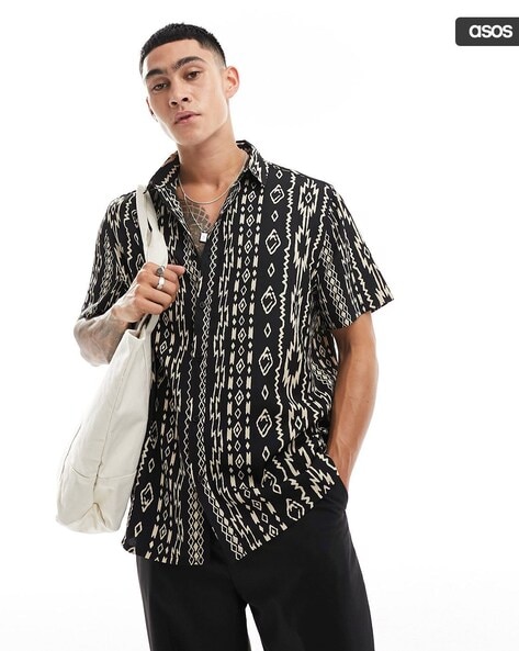 Buy Black Shirts for Men by ASOS DESIGN Online Ajio