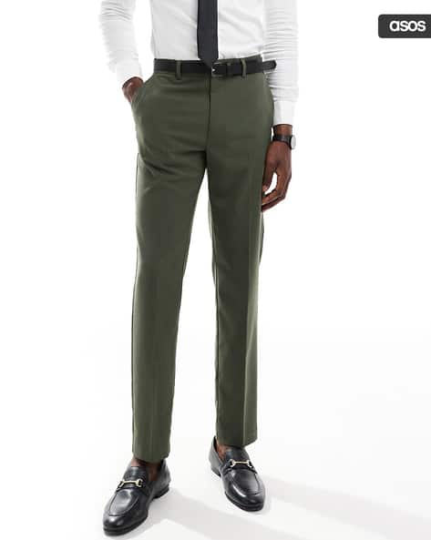 Men Slim Fit Suit Trousers