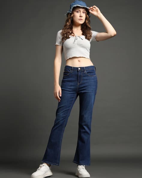 Women Vicky Lightly Washed Bootcut Jeans