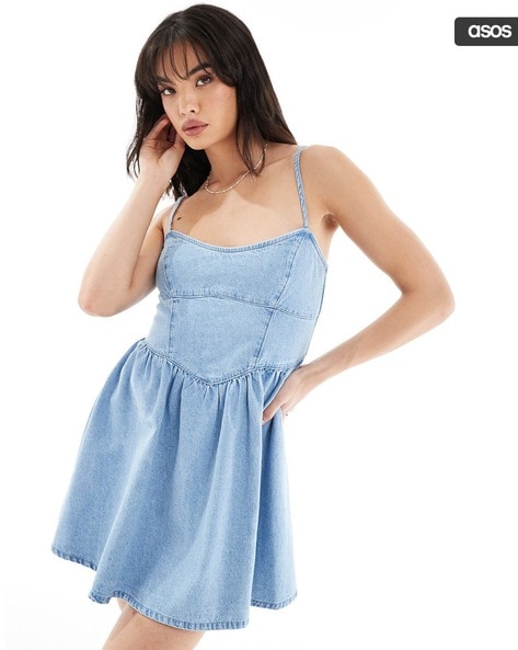 Light blue shops jean dress