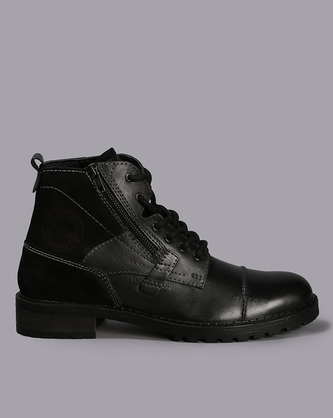 Men Ankle-Length Lace-Up Boots