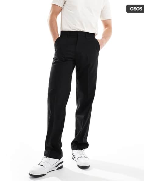 Buy Black Trousers \u0026 Pants for Men by ASOS DESIGN Online | Ajio.com