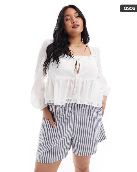 asos cream blouse