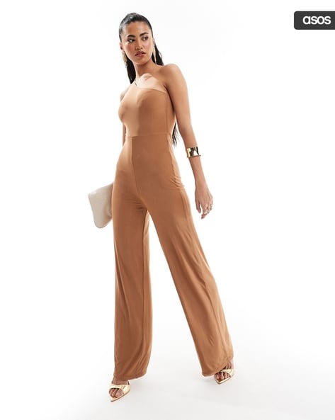 Buy Mocha Jumpsuits Playsuits for Women by ASOS DESIGN Online Ajio