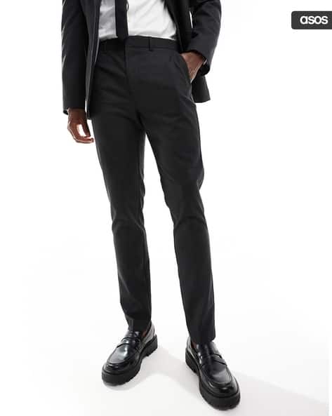 Men Skinny Fit Suit Trousers