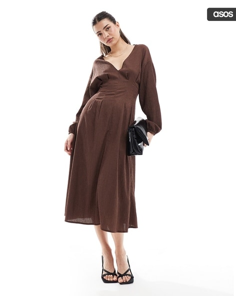 Buy Chocolate Dresses for Women by ASOS DESIGN Online Ajio