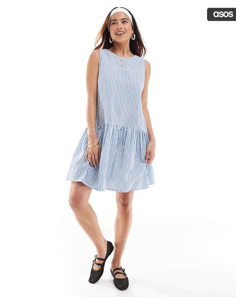 blue and white striped dress asos Sky Blue High Slit Sexy Chiffon Formal Dress Twist Straps Deep V Neck Long Prom Dress ARD2576